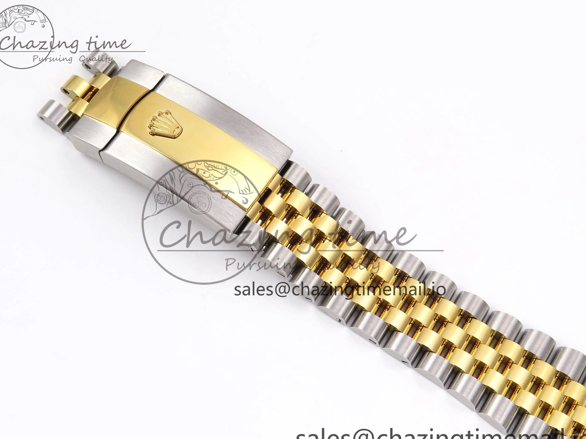 MiroTime 0127 Vibrant DateJust 41 126333 EWEF Best Edition YG Stick Dial on SS YG Jubilee Bracelet A 990